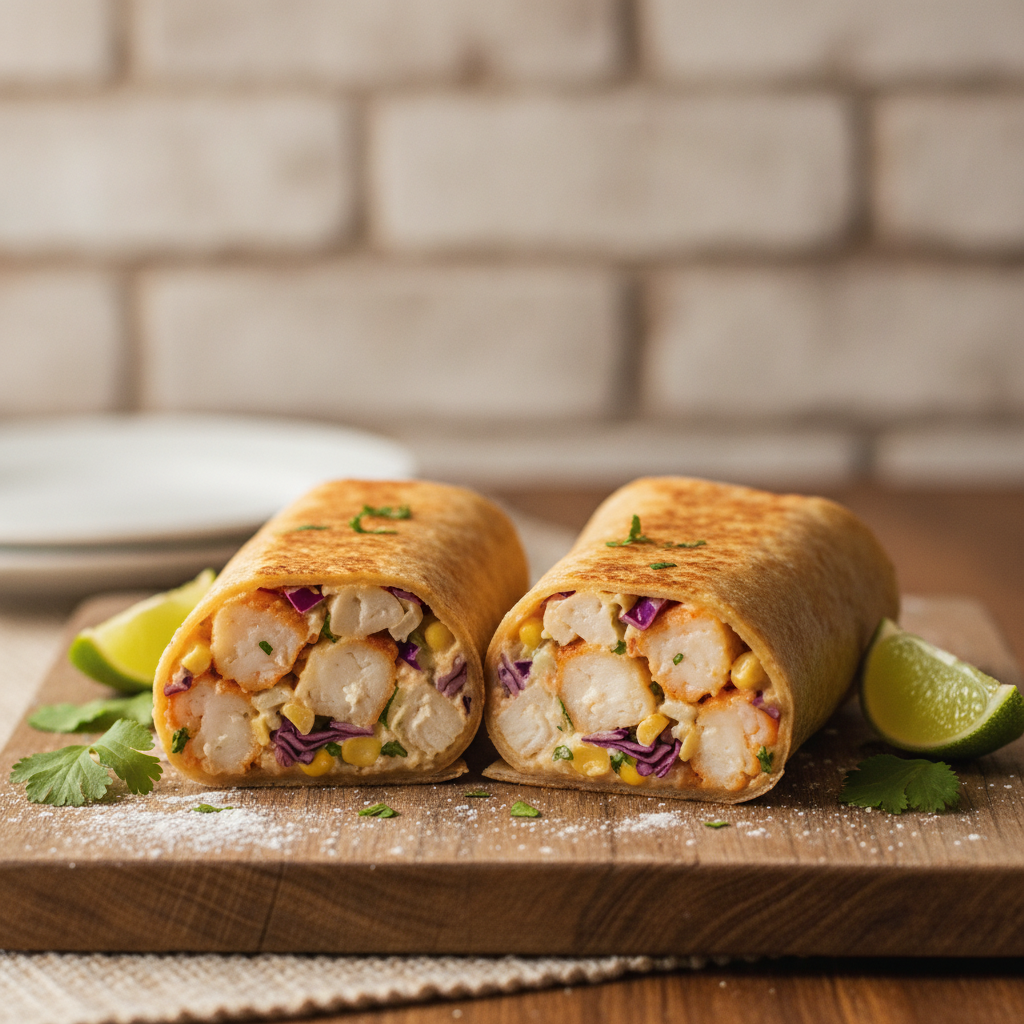 Seafood Burritos Close up centered